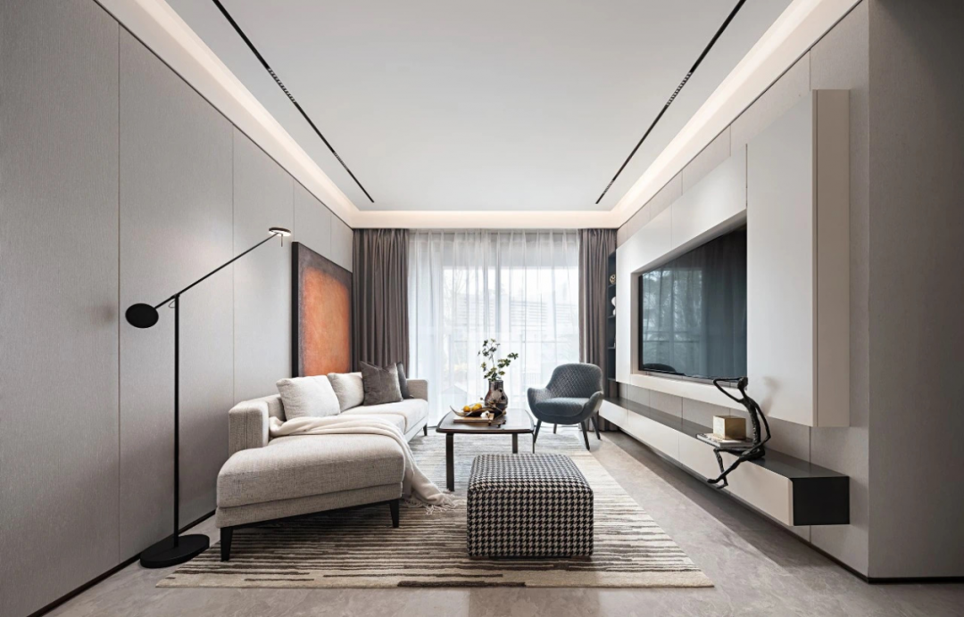 90m2百看不厌的家:灰白搭配+区块吊顶,他家可以跟着学!