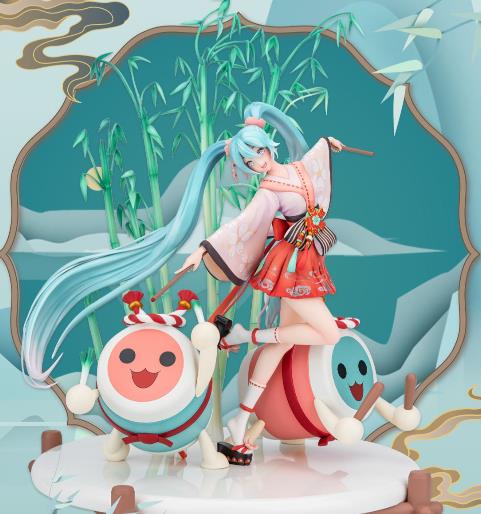 手办|初音未来联动太鼓达人主题手办官图 葱娘这么敲鼓很容易掉拍子