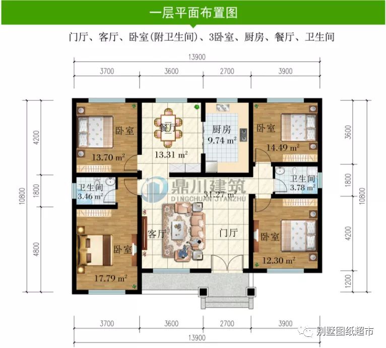 别墅|别拿一层不当别墅，这4款一层别墅看一眼便爱上，最佳养老房