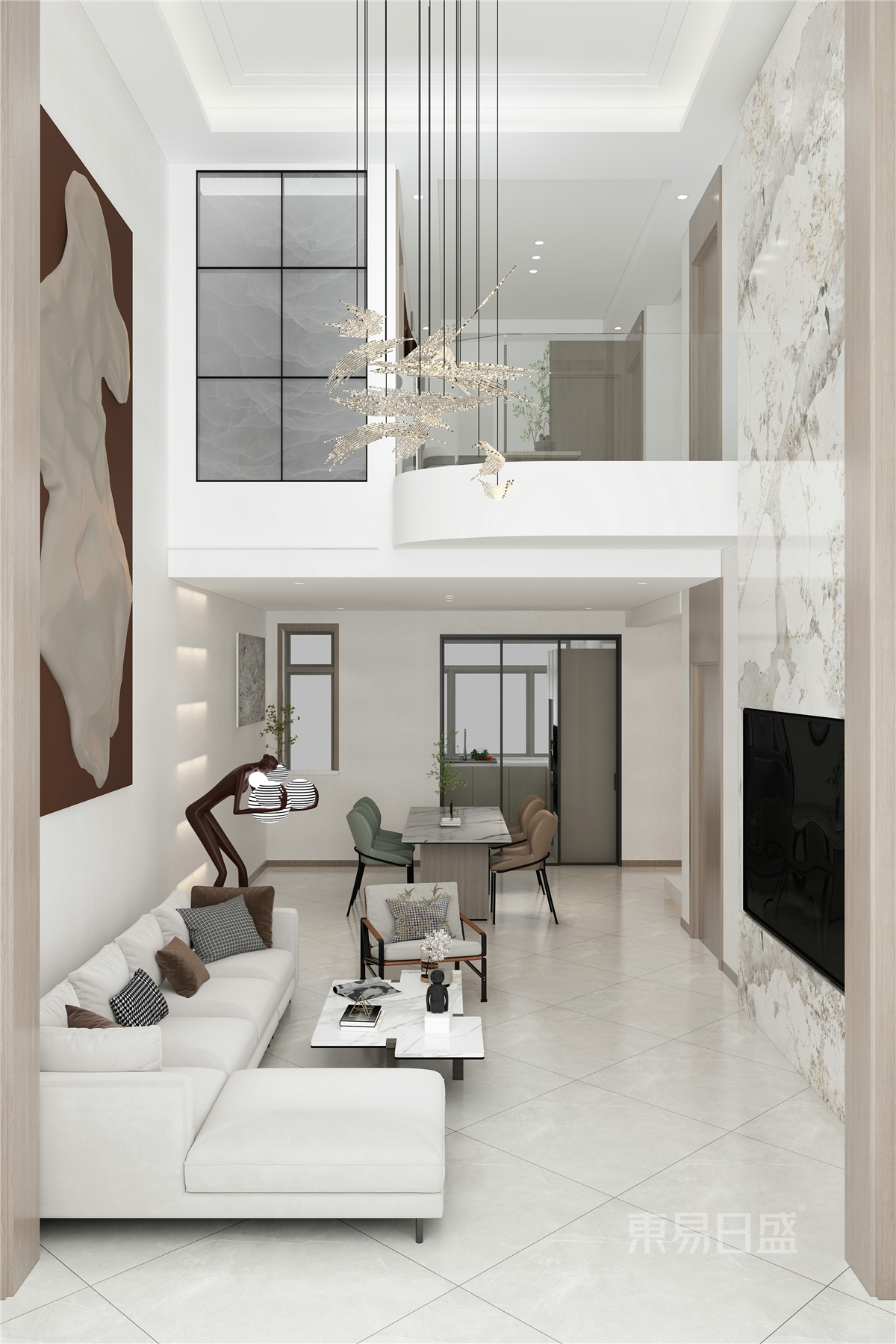 160㎡现代跃层,一进门就被迷住