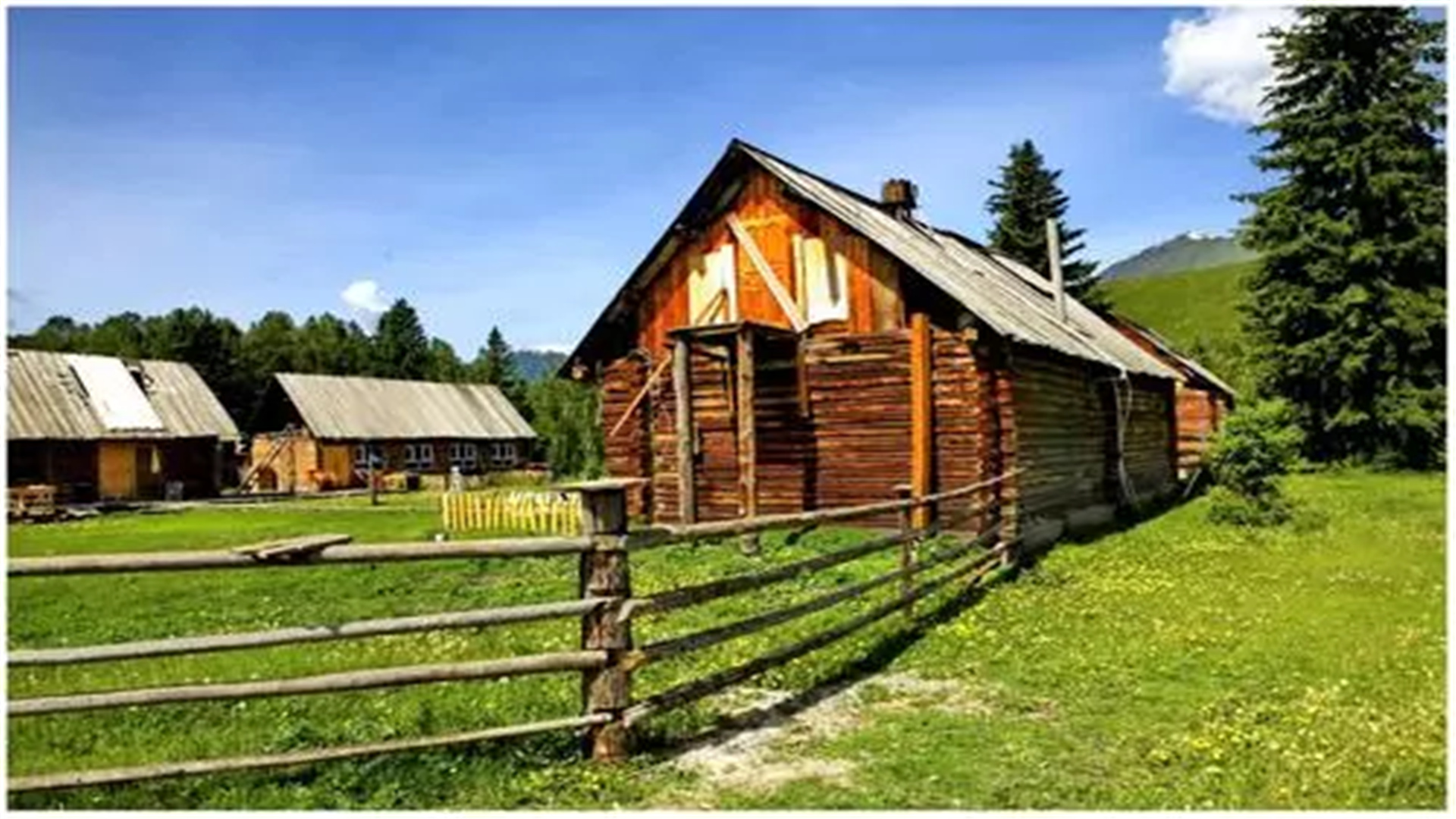 哈尔滨 新疆有处“绝美”村庄，房屋材料均为木质，被称“神的自留地”