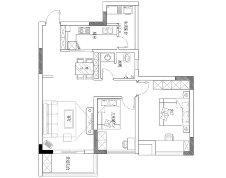 20万装70平美式风，既温馨又优雅的新家！