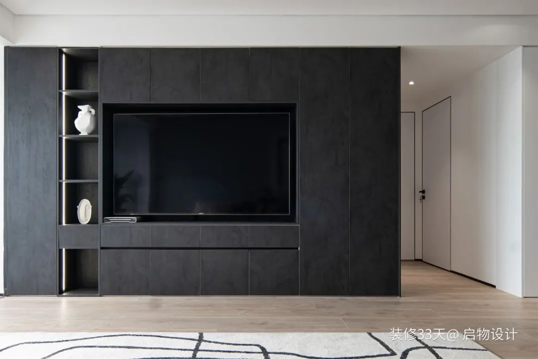 中岛餐厅,全屋置顶柜,主卧增衣帽间,现代质感大平层