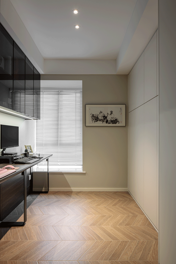 79平米混搭风格，客厅的壁炉电视墙，书房的隐形床，都是大制作！