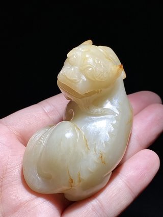 和田玉籽料|明 和田玉籽料 白玉 独角兽