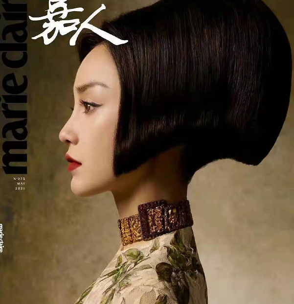 Angelababy|Baby新大片又翻车了！蜂窝煤发型太显笨重，穿西装五五分身材全暴露