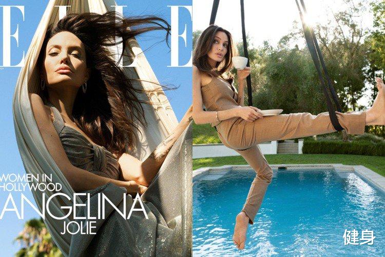 冻龄|46岁女王安洁莉娜裘莉,空中瑜伽展现冻龄身材