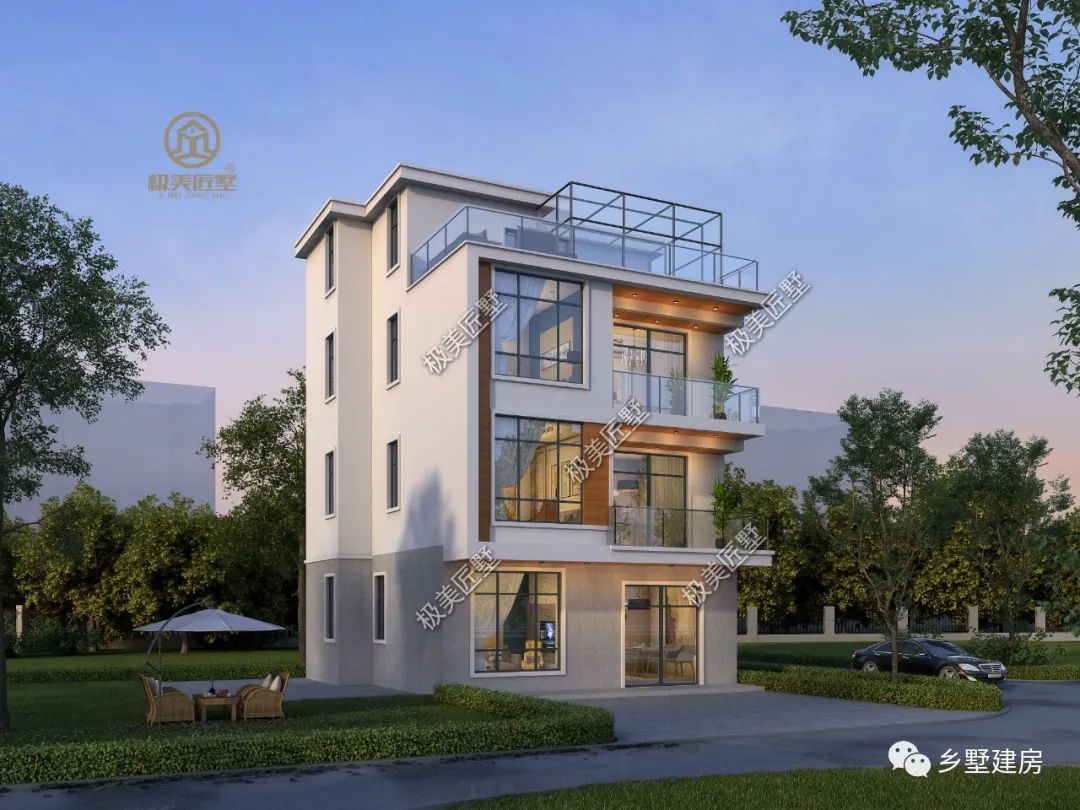 小宅基地家人多建现代风,设计高级又大气,一起来看看