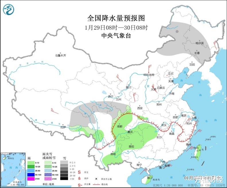 方框财经 中东部地区有大风降温天气，河南山东等地有沙尘天气