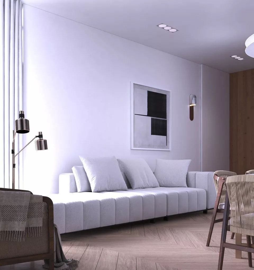 80㎡现代公寓，原木+金属+大理石，这才是家该有的模样