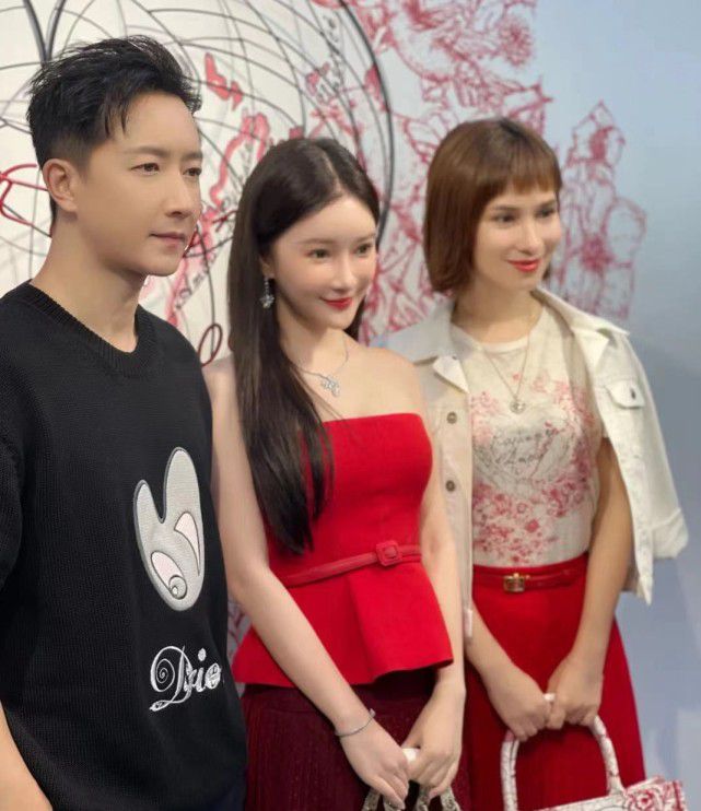 赵丽颖|网红与韩庚卢靖姗合影横在两口子中间，被指比卢靖姗更像韩庚老婆