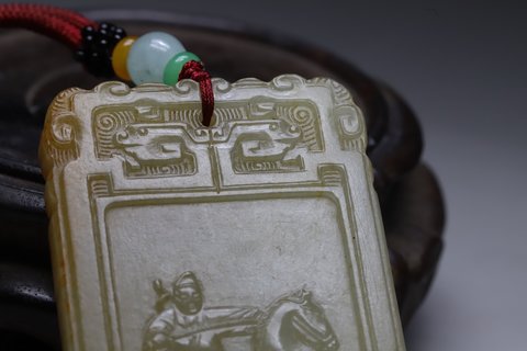 和田玉籽料|舊藏和田玉籽料“伯乐相马”芝亭牌