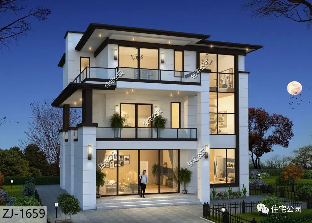 |全景落地窗+舒适大阳台，12×12米时尚美宅，打造极佳居住环境