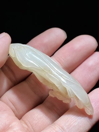 和田玉籽料|清 和田玉籽料 白玉 玉螳螂