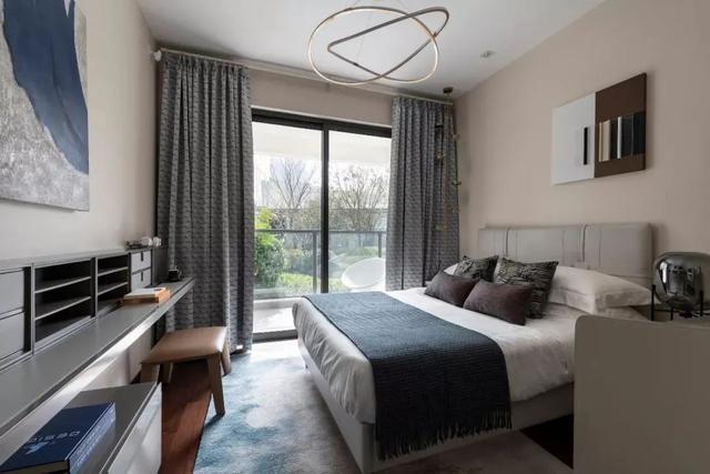 143㎡现代简约，高级灰+蓝白配，简约安静也很美