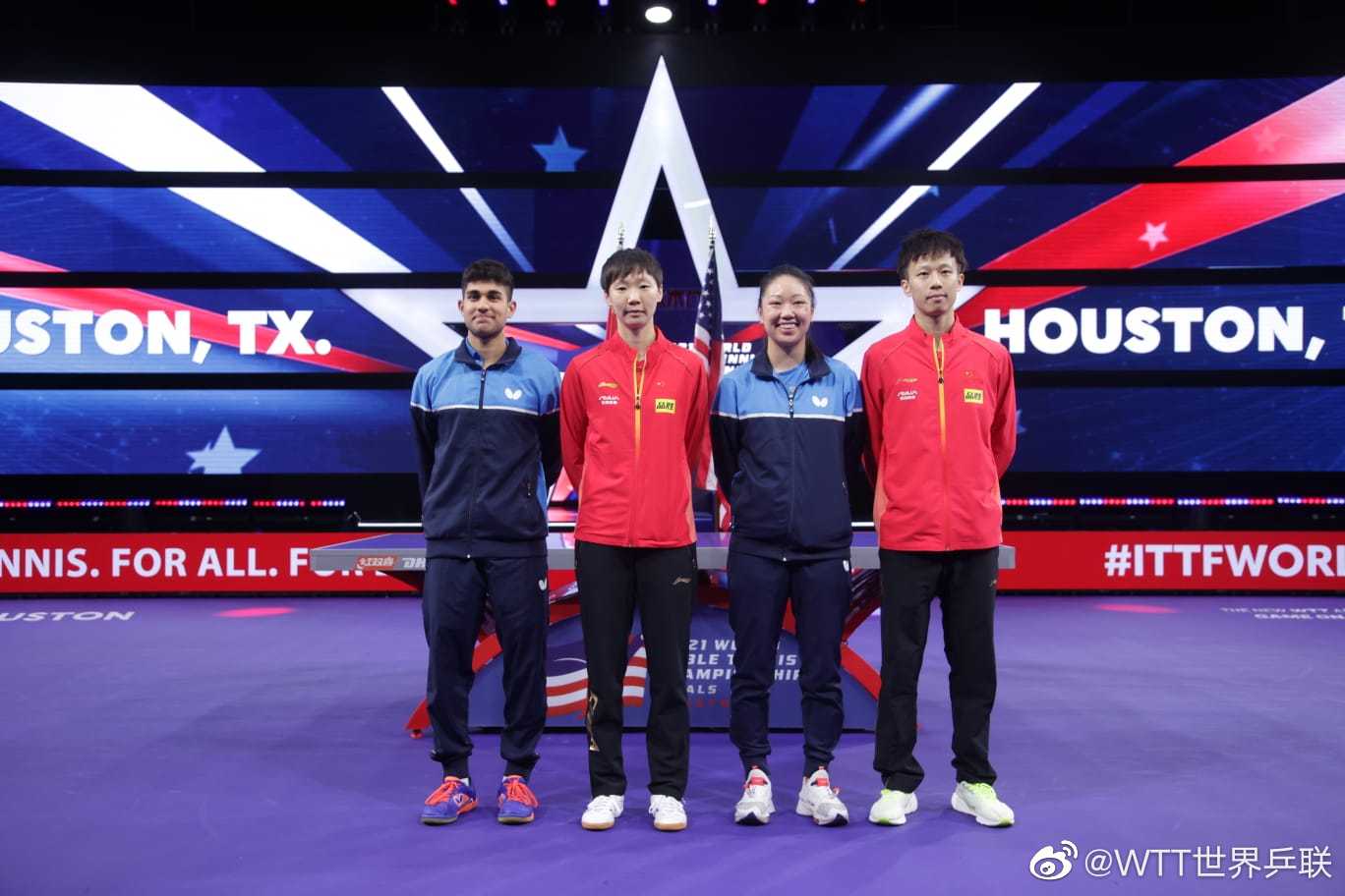 美国队|美国女将搭档中国世界冠军，笑得合不拢嘴，早瞄准国乒主力，最想配许昕