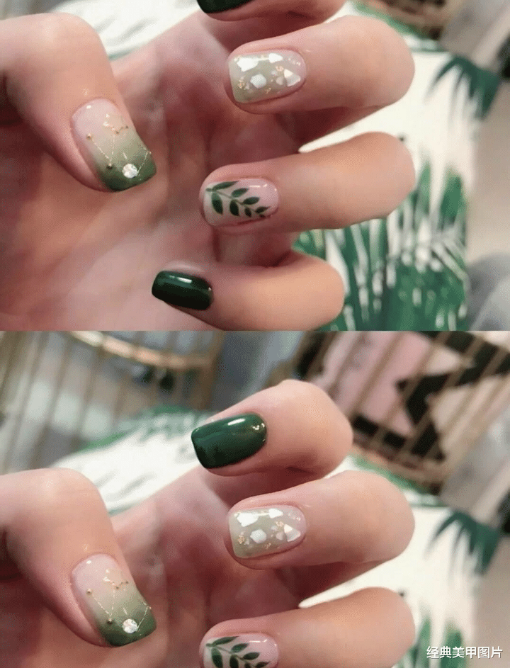 发型|春日小清新奶绿色美甲，可爱又清爽，小仙女入手不亏
