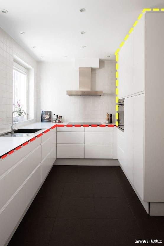 |越小的厨房，不装一个吊柜，反倒是一件好事，局部高柜到顶更实用