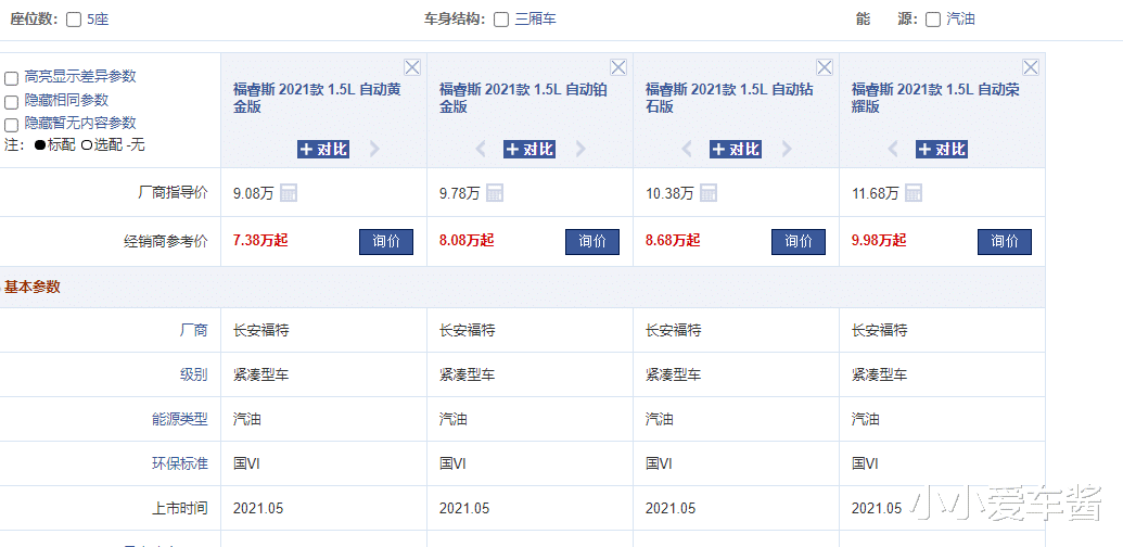 福特福睿斯|被三缸机拖累的良心车，轴距近2米7，百公里油耗5.7升，9.08万起