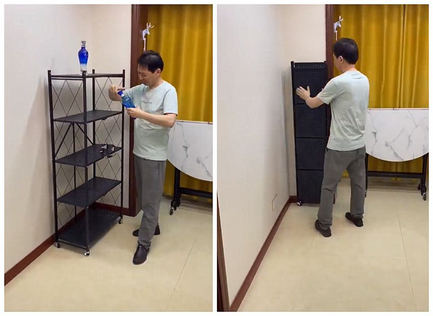 老俩口蜗居36㎡居室，全屋折叠家具，空间利用率极高！好爽