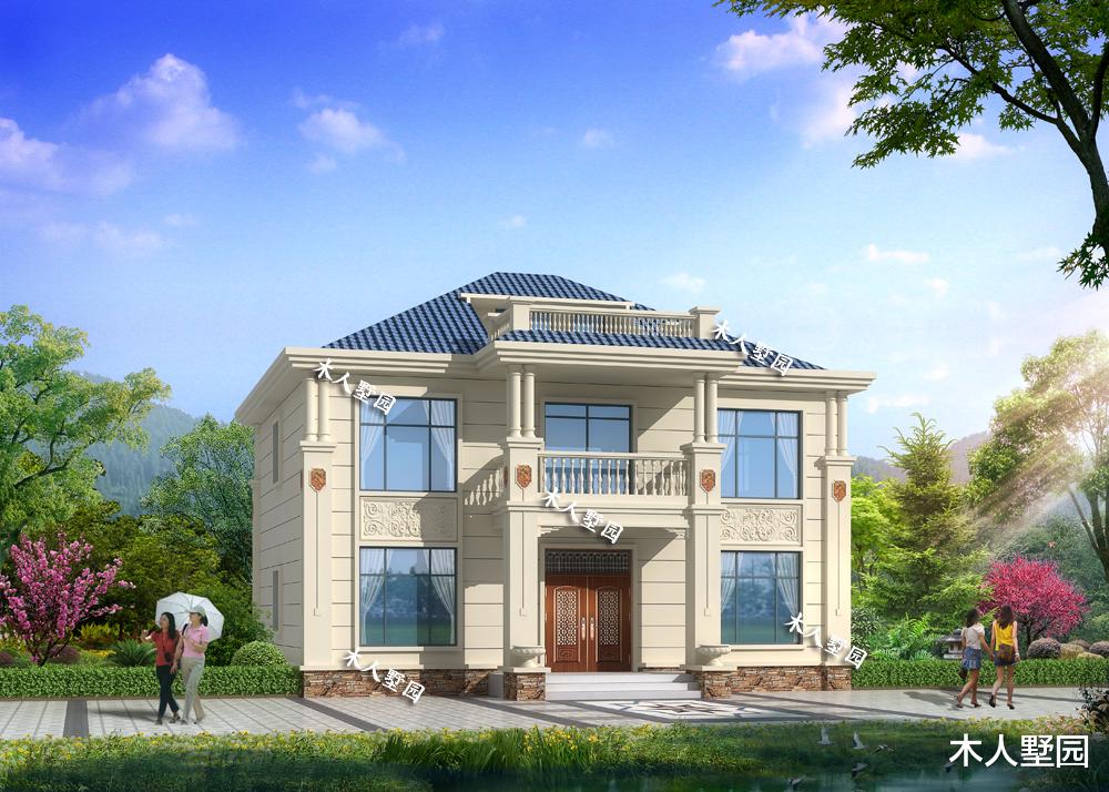 |极致简约,不缺魅力,3栋对称设计的二层别墅,造价均低于30万