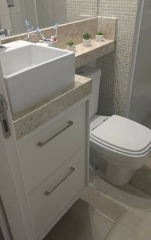 邻居3㎡卫生间装得真有一手，一体化加强整体感，储物多了不少！