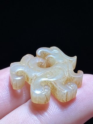 书法|战国 和田玉籽料 白玉 凤纹 玉珮饰 挂坠