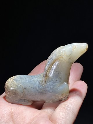 和田玉籽料|明 和田玉籽料 玉鹿