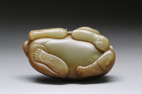 和田玉籽料|舊?藏: 和田玉籽料“枣红皮 卧象”