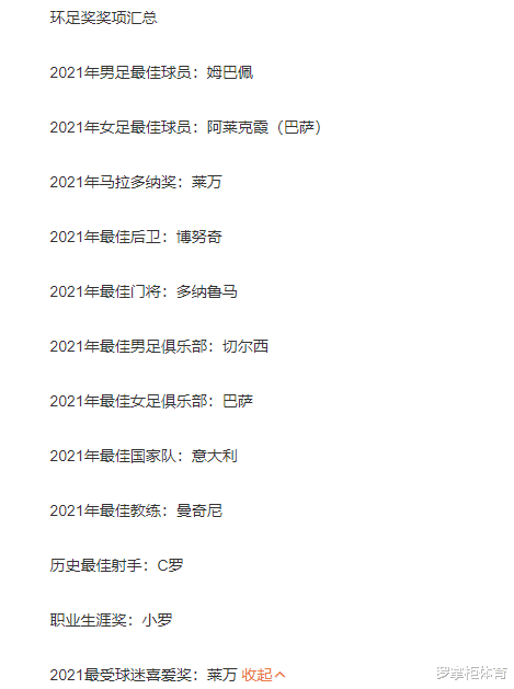 梅西|環(huán)足獎(jiǎng)12項(xiàng)，梅西顆粒無收，民心所向？恭喜萊萬，金球獎(jiǎng)淪為笑話