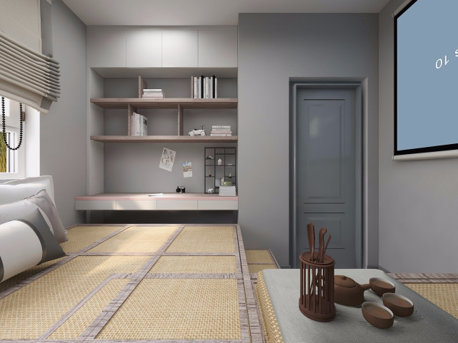 93平现代风三居室，入户放一架钢琴和屏风，居然就成了一个隔断