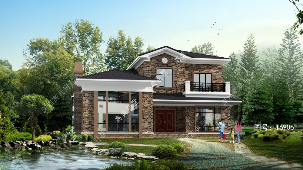 这款复式两层别墅，经济大气，整个立面非常优雅。