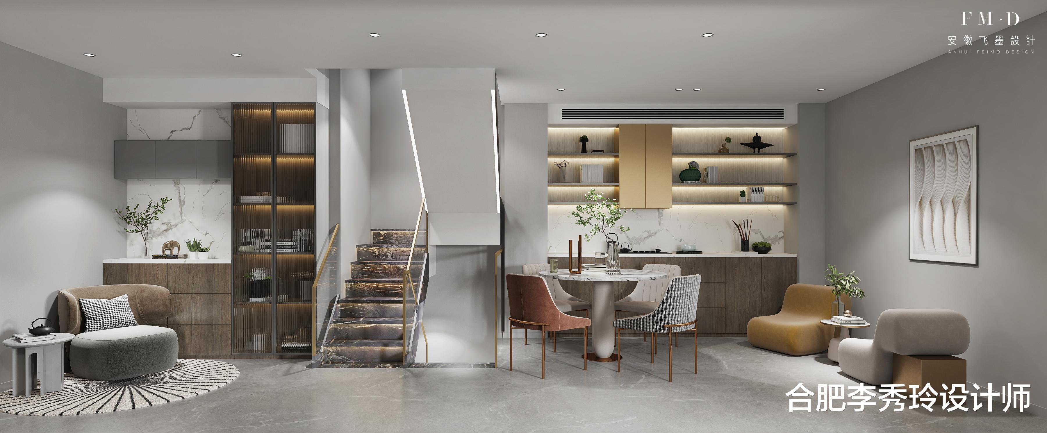 合肥李秀玲设计师 要夸这位业主有眼光,买一楼复式,地下室层高5米4现浇成4层别墅