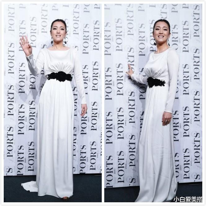 小白爱美搭|巩俐的高级感一般人比不了，精致白色长裙穿在身上，优雅感太强了