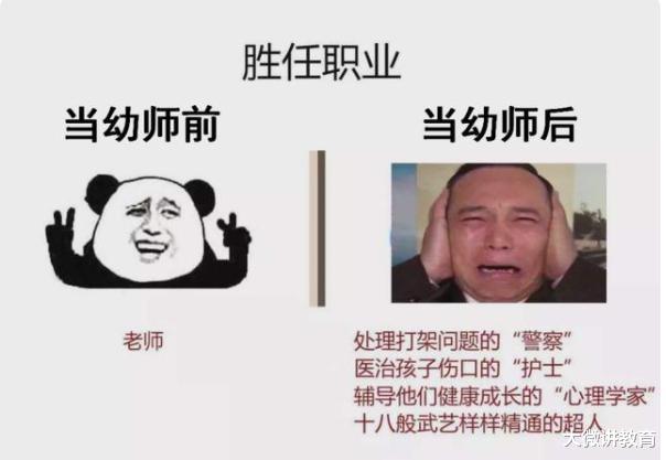 幼师|当幼师前和当幼师后有何变化？一组对比图完美诠释，老师直呼真实