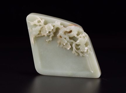 雕刻|和田玉文房五件套、笔洗、砚台、笔杆、笔架、镇纸完整一套