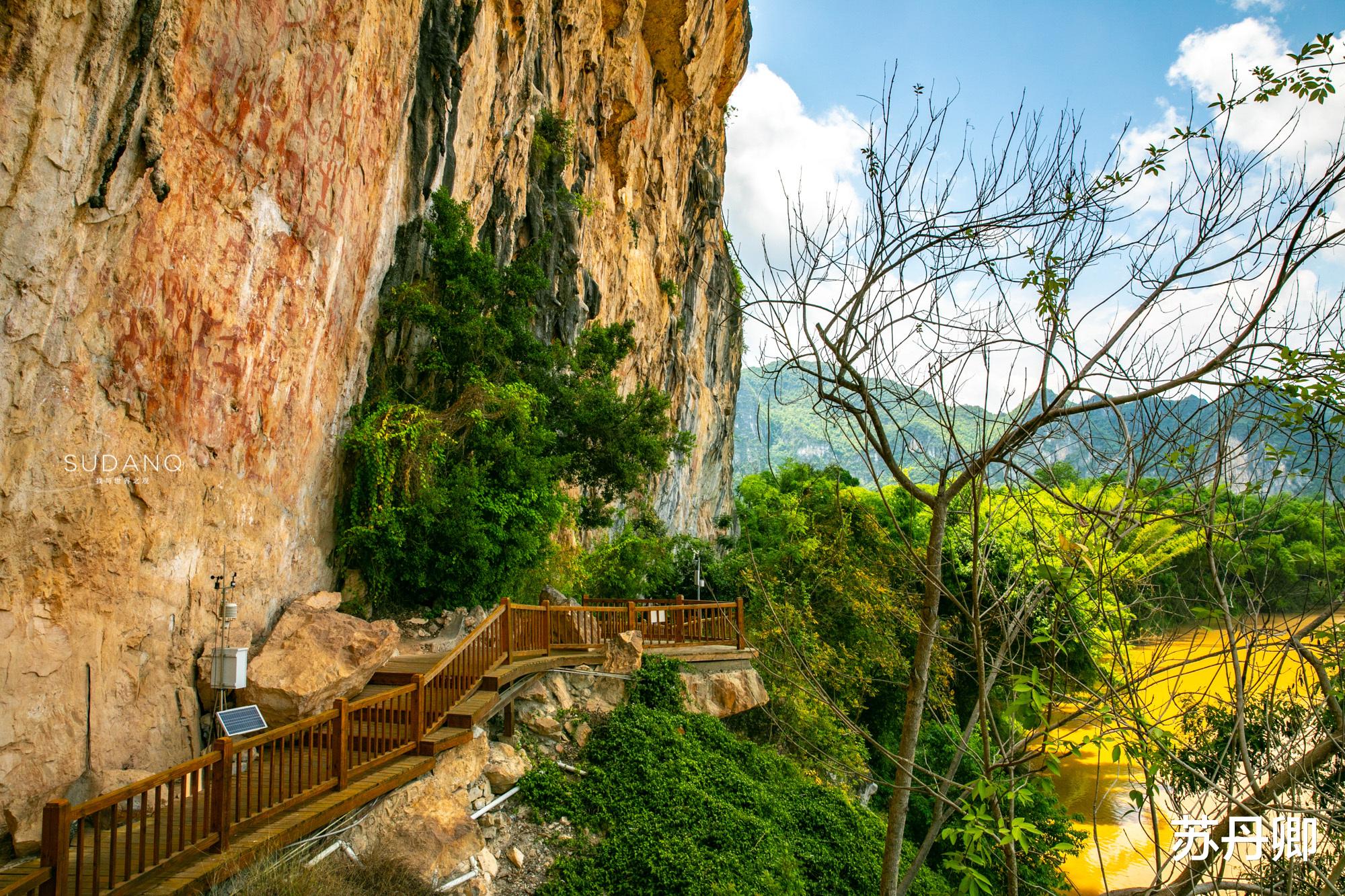 苏丹卿 520表白日！谁有广西花山岩画浪漫？世界文化遗产藏有爱心小岛
