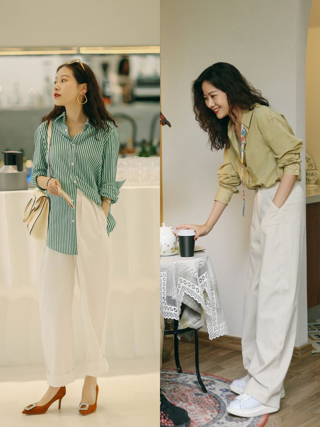 颜红橙|初秋，来点“绿色”更有活力感，清新减龄又高级，百搭洋气不挑人