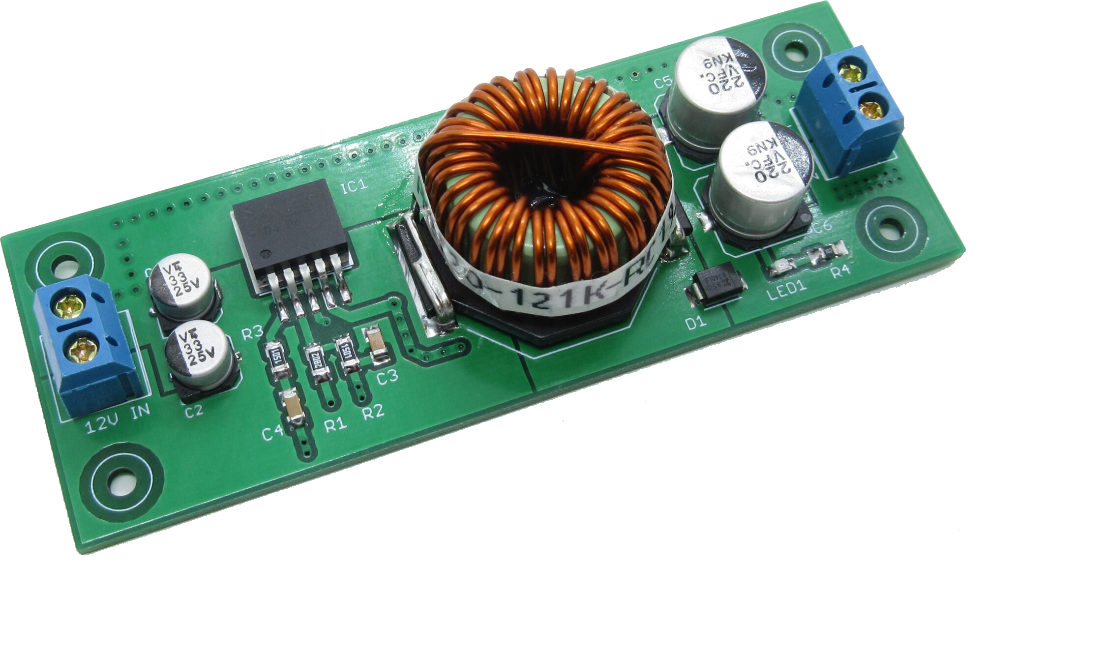 主板|使用LM2585的1A升压开关调节器的12V至24V