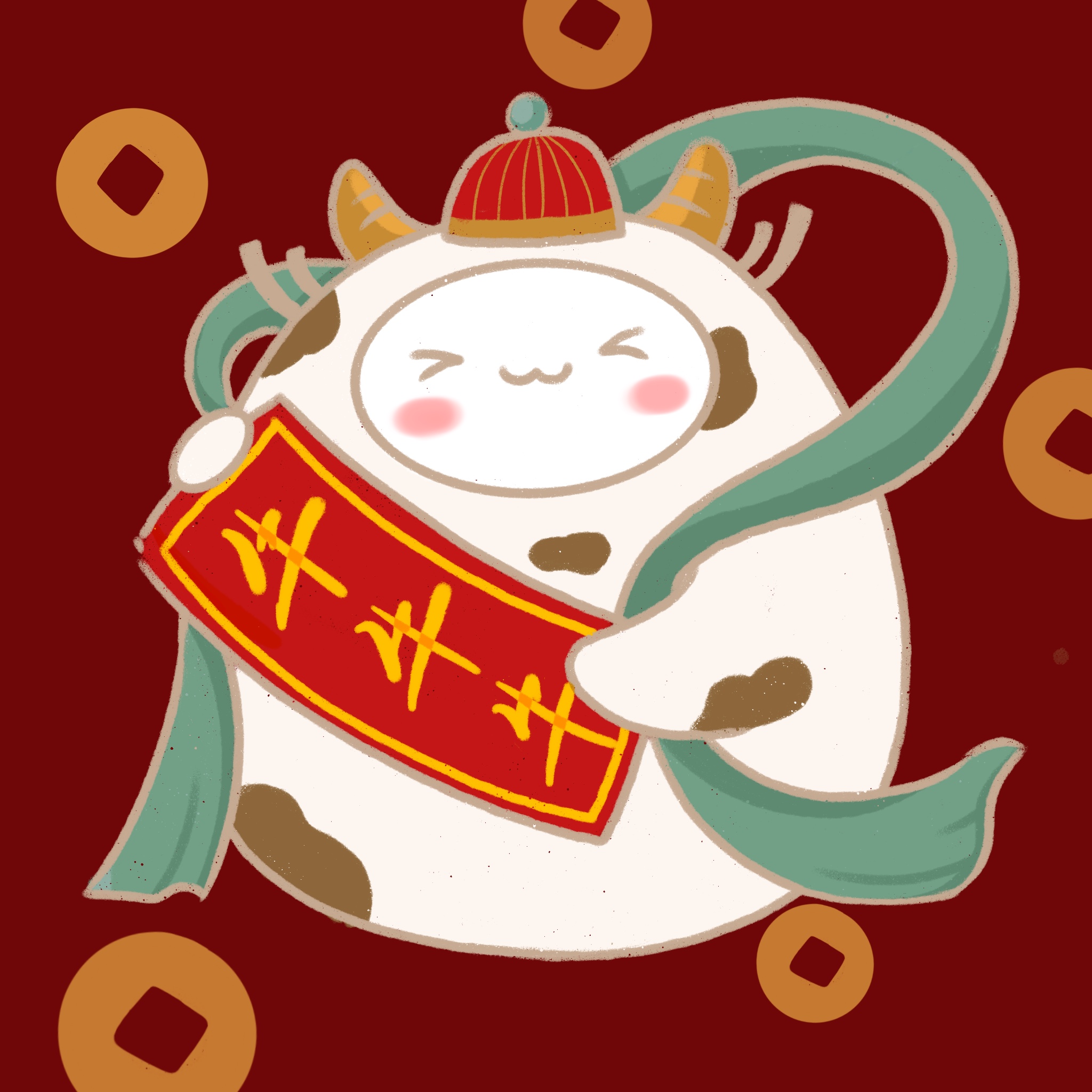 |2021牛年大吉~新年可爱头像和壁纸分享 满满的祝福