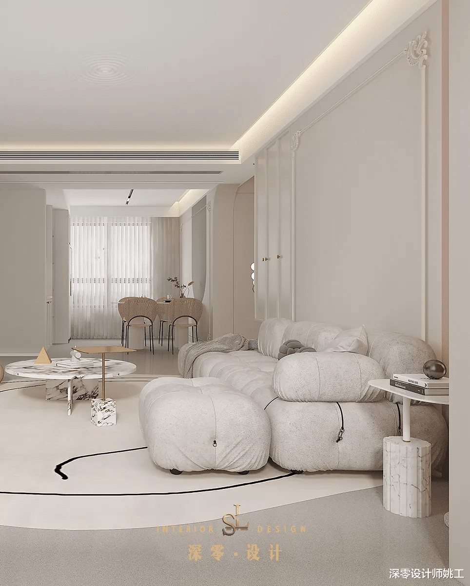 当现代遇上法式，123㎡也有了不一样的风采，整屋拉满精致感