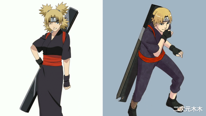 火影忍者|如果火影中的角色性别转换，小迪化身傲娇双马尾，手鞠像她儿子