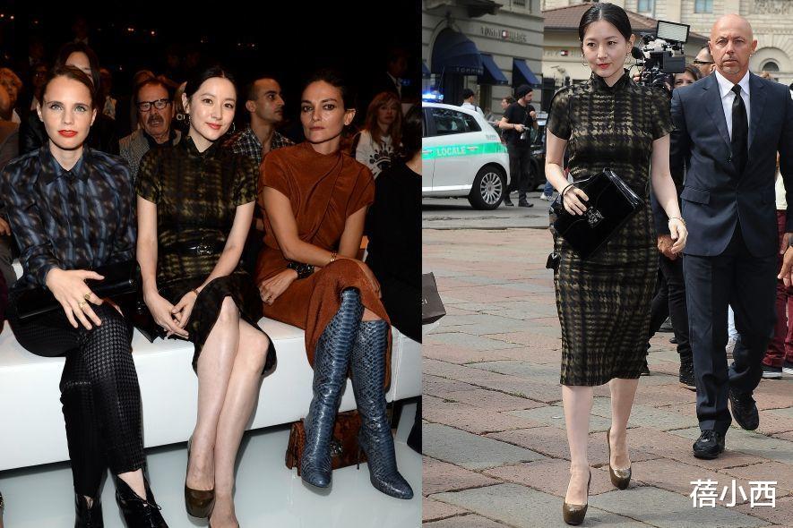 蓓小西|李英爱越老越惊艳，穿旗袍去看秀自带贵妇气质，看不出要奔五了