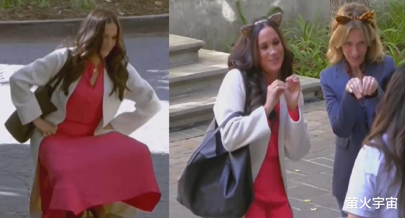 梅根·马克尔|梅根·马克尔上恶作剧秀,岔腿下蹲吸奶嘴,拿出好莱坞看家本领!