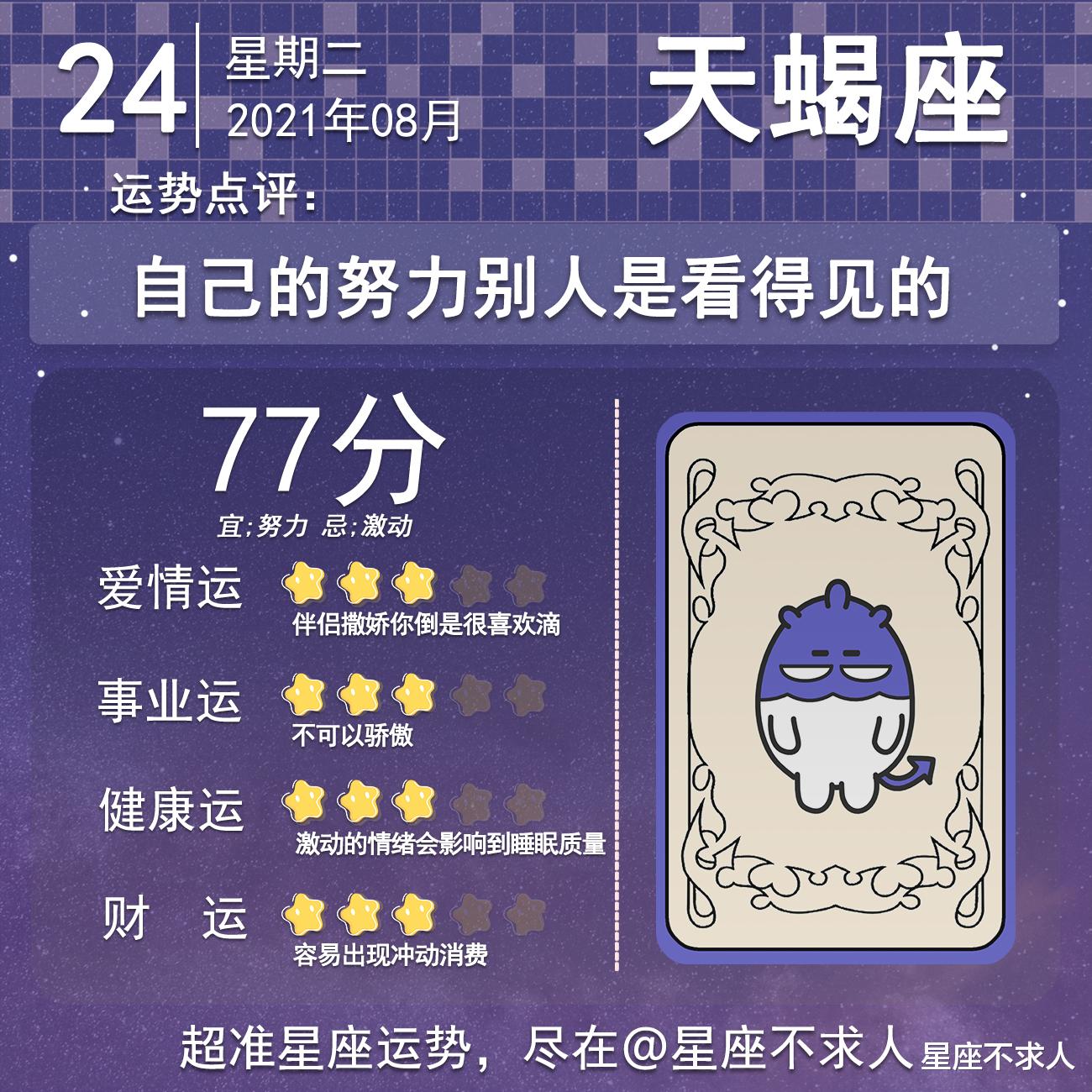 星座不求人|十二星座8月24号运势
