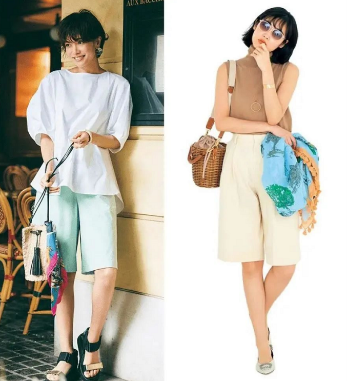 江南小蚂蚁|中年女人在职场只能穿长裤长裙?凉快的短裤也能穿得既正式又时髦