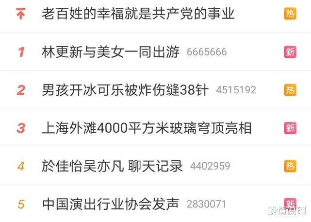 谈情说理|林更新与美女出游冲上热搜，疑是替吴亦凡分散注意力，网友：这事先放放