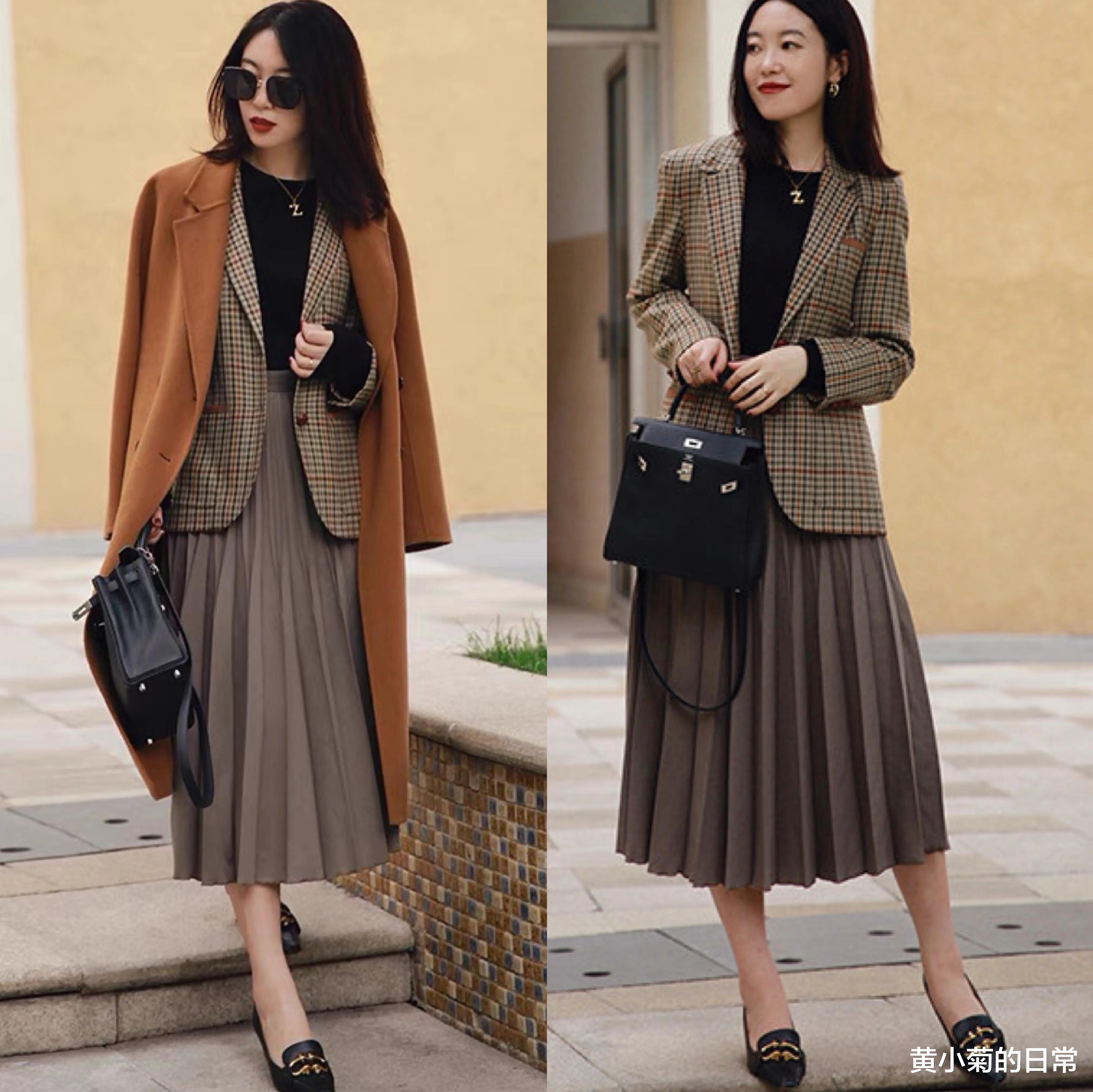 黄小菊的日常 40女人,深秋流行的穿搭长这样,“不露腿”一样美到心尖上