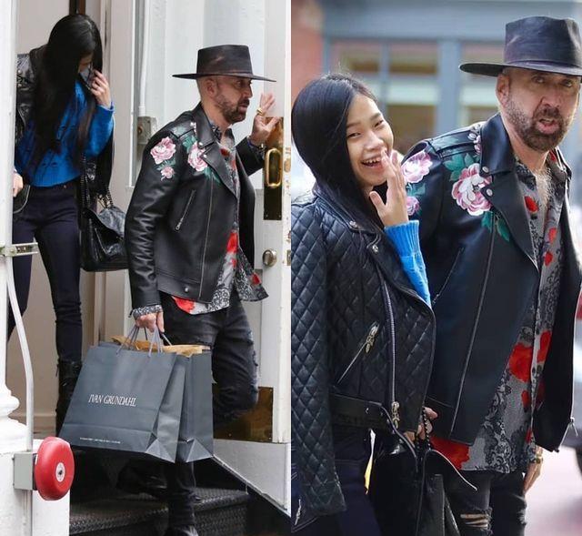 迪丽热巴|尼古拉斯·凯奇带日本妻子开心购物，相差31岁，夫妇看着像父女