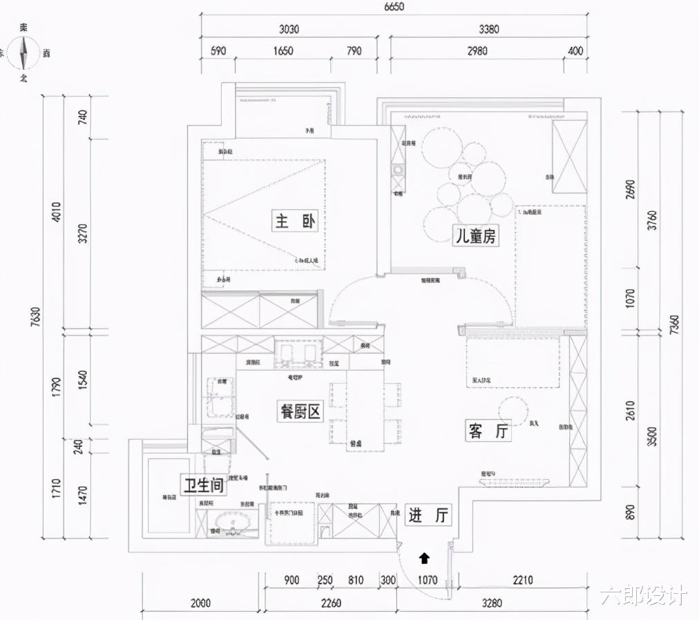 六郎设计|20万打造40㎡绝美小家,儿童房温馨又舒适,一家四口住其乐融融!